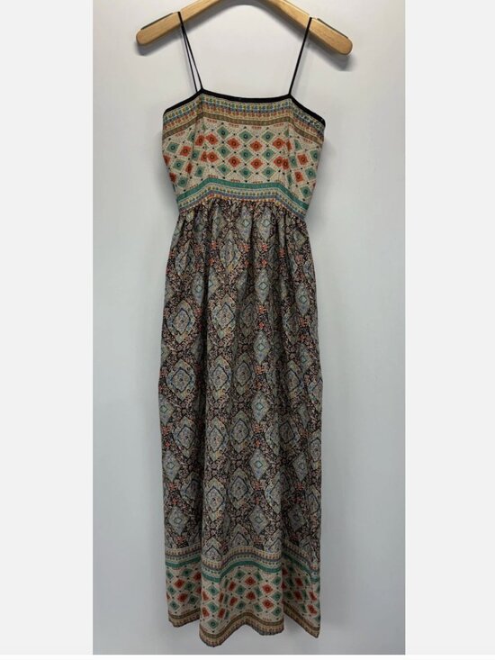Kappi Dresses & Skirts - Vintage Kappi Maxi Dress Scarf 34” Bust with matching shawl with fringe